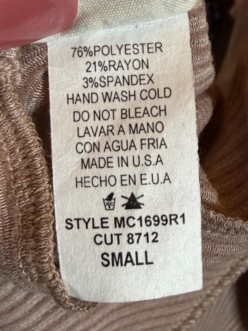 Three Bird Nest Ribbed Open-Front Cardigan in Dusty Mauve - Picture 7 of 7